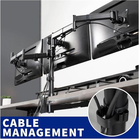 Triple Monitor Adjustable Mount for 3 Screens, 24 Inch in Saudi Arabia