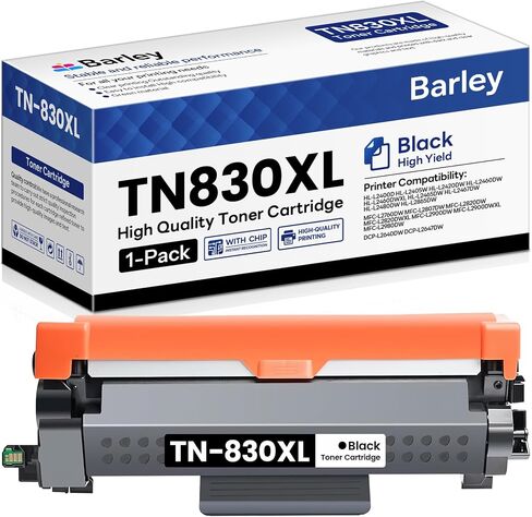 TN830XL Black High Yield Printer Toner Cartridge Compatible TN830XL Black Toner Cartridge Replacement for Brother TN830XL TN830 TN 830 Toner Cartridges HL-L2460DW 1 Pack in Saudi Arabia