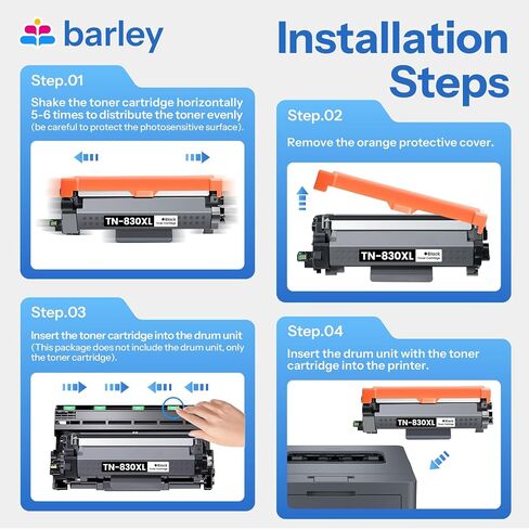 TN830XL Black High Yield Printer Toner Cartridge Compatible TN830XL Black Toner Cartridge Replacement for Brother TN830XL TN830 TN 830 Toner Cartridges HL-L2460DW 1 Pack in Saudi Arabia