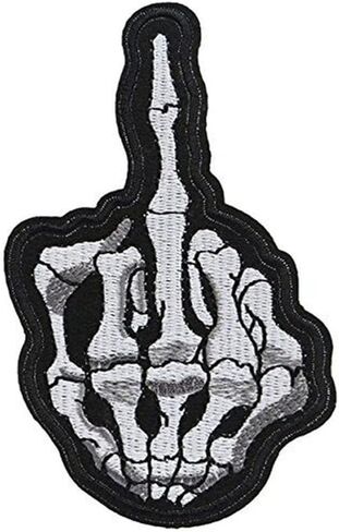 5 PCS HERMERON FARCED PATCH DOSSINGER SELTER ON ON ON IRON ON PATCHES SPATES Middle Finger Patches for DIY Punk Rock and Roll Assum in Saudi Arabia