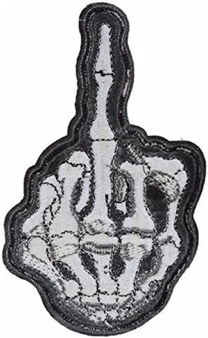 5 PCS HERMERON FARCED PATCH DOSSINGER SELTER ON ON ON IRON ON PATCHES SPATES Middle Finger Patches for DIY Punk Rock and Roll Assum in Saudi Arabia