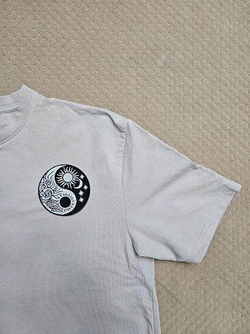 3.5" Embroidered Yin Yang Sun and Moon Iron On Patch | Decorative Chinese Yin Yang Sun Moon Applique Iron On/Sew On Patches for Clothing, Hats, Clothes, Backpacks, Holes, Jackets in Saudi Arabia