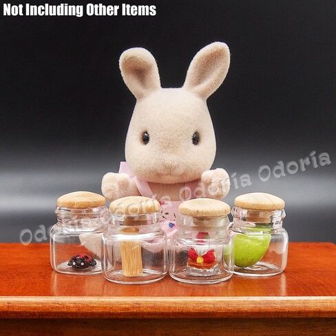 Odoria 1/12 Miniature Glass Jars 4Pcs Dollhouse Decoration Accessories in Saudi Arabia
