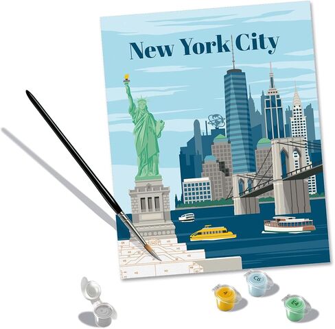Ravensburger استرخاء Creart New York City Paint by Numbers Kit | هدية فنية مثالية للبالغين وتخفيف التوتر والهواية الإبداعية in Saudi Arabia