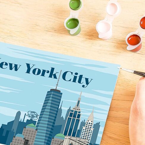 Ravensburger استرخاء Creart New York City Paint by Numbers Kit | هدية فنية مثالية للبالغين وتخفيف التوتر والهواية الإبداعية in Saudi Arabia