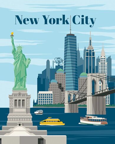 Ravensburger استرخاء Creart New York City Paint by Numbers Kit | هدية فنية مثالية للبالغين وتخفيف التوتر والهواية الإبداعية in Saudi Arabia