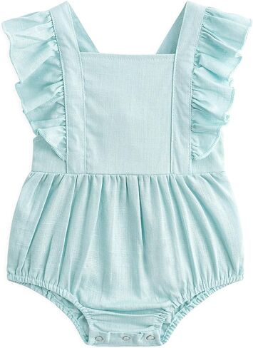 Simplee kids Baby Outfit Jumpsuit Unisex Linen Handmade Romper Jumpsuit Solid Color Long Sleeve Jumpsuit in Saudi Arabia