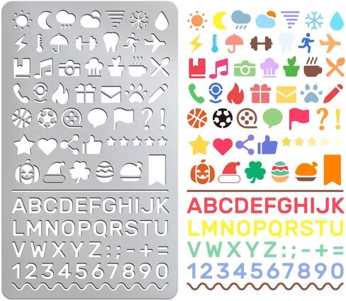 UNICRAFTALE Banners Icons Metal Stencils for Wood Burning Stainless Steel Bubbles Frames Reusable Template Stencils for DIY Engraving Painting Embossing Journaling Bookmark in Saudi Arabia