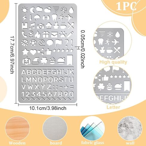 UNICRAFTALE Banners Icons Metal Stencils for Wood Burning Stainless Steel Bubbles Frames Reusable Template Stencils for DIY Engraving Painting Embossing Journaling Bookmark in Saudi Arabia