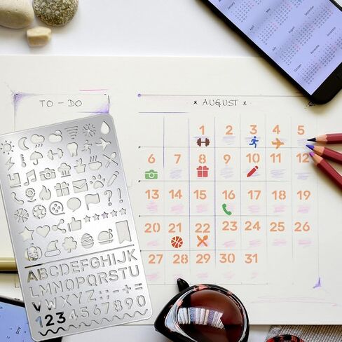 UNICRAFTALE Banners Icons Metal Stencils for Wood Burning Stainless Steel Bubbles Frames Reusable Template Stencils for DIY Engraving Painting Embossing Journaling Bookmark in Saudi Arabia