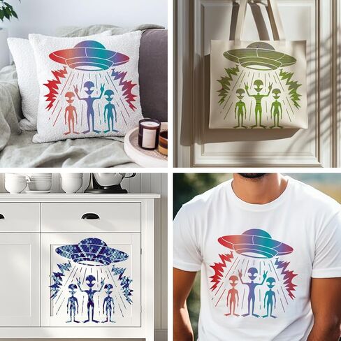 Mayjoydiy enize stencils stencils stencils stusible stencils stency for paint 11.8x11.8 بوصات قوالب رسم سفينة فضائية مع فرشاة الطلاء لأثاث الحائط الخشبي أرضية زخرفة هدية المنزل in Kuwait