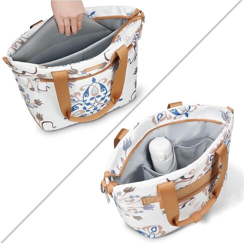 حقيبة حمل بوهو مع مقصورة كمبيوتر محمول وسحاب ، حقيبة كتف محفظة لعمل السفر بين عشية وضحاها الرحلات في عطلة نهاية الأسبوع ، هدية للنساء ، أبيض in Kuwait