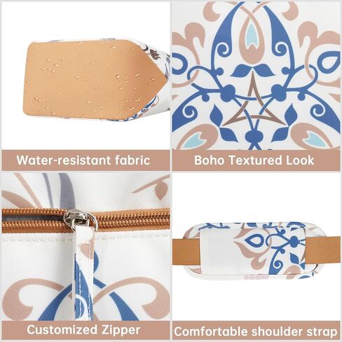 حقيبة حمل بوهو مع مقصورة كمبيوتر محمول وسحاب ، حقيبة كتف محفظة لعمل السفر بين عشية وضحاها الرحلات في عطلة نهاية الأسبوع ، هدية للنساء ، أبيض in Kuwait