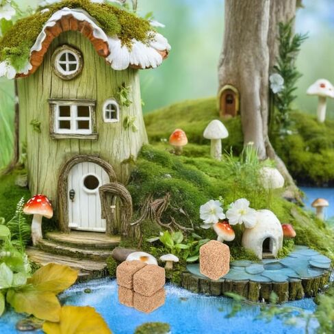 Doitool 8 PCS Mini Hay Bales للديكور المصغر القش القش المصغرة تمثال القش القابل للتكديس لمزرعة Dollhous in Kuwait