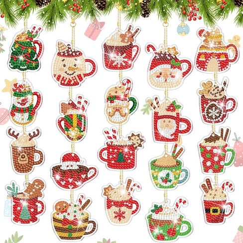 remouuly 20 PCS Halloween Diamond Artchains 5d DIY elf lef legs diamond painting kit double side halloween hanging rolears for diy craft holiday party decoration in Saudi Arabia