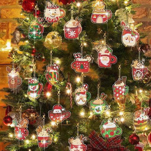 remouuly 20 PCS Halloween Diamond Artchains 5d DIY elf lef legs diamond painting kit double side halloween hanging rolears for diy craft holiday party decoration in Saudi Arabia