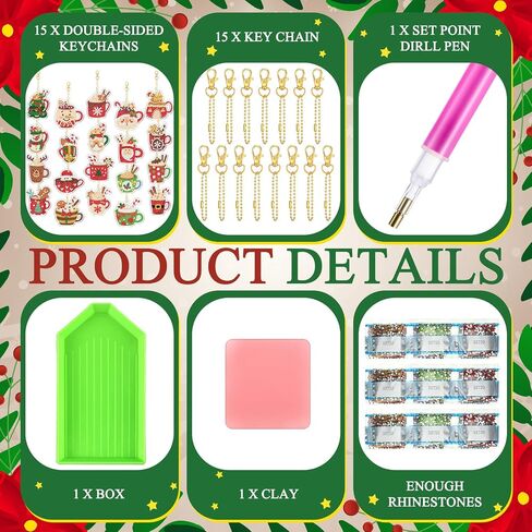 remouuly 20 PCS Halloween Diamond Artchains 5d DIY elf lef legs diamond painting kit double side halloween hanging rolears for diy craft holiday party decoration in Saudi Arabia