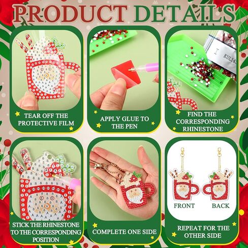 remouuly 20 PCS Halloween Diamond Artchains 5d DIY elf lef legs diamond painting kit double side halloween hanging rolears for diy craft holiday party decoration in Saudi Arabia