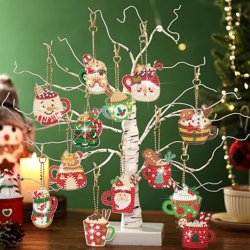 remouuly 20 PCS Halloween Diamond Artchains 5d DIY elf lef legs diamond painting kit double side halloween hanging rolears for diy craft holiday party decoration in Saudi Arabia