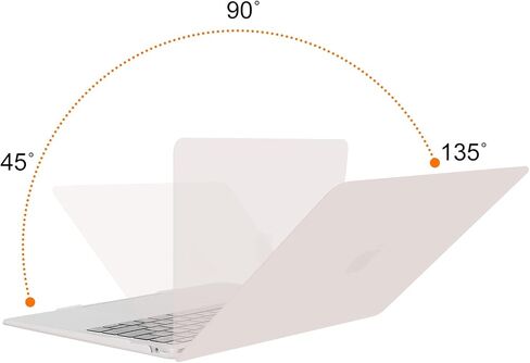 MOSISO Compatible with MacBook Air 13 inch Case 2022-2018 Release A2337 M1 A2179 A1932, Plastic Hard Shell&Keyboard Cover&Screen Protector&Storage Bag&Bag with Small Case, Rock Gray&Sand in Saudi Arabia