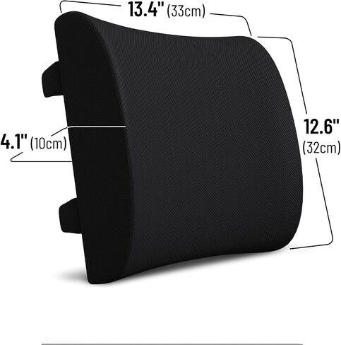 Comfort Lumbar Support Pillow for Office Chair - Memory Foam Back Cushion for Car, Chair, Couch - Lumbar Pillow Promotes Better Posture, Back Pain Relief - Ideal for Gaming and Desk Chairs in Saudi Arabia
