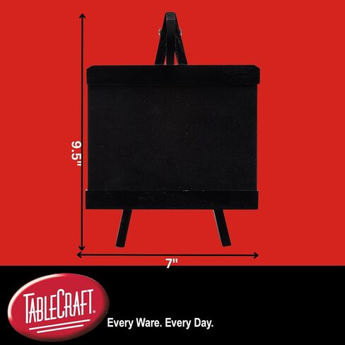 Tablecraft Tabletop Scalboard Sign ، إطار خشب الأسود على طراز Easel ، عرض رسائل طاولة شطيرة من طراز واحد ، لوح أحادي الطاولة ، لوحات القائمة الريفية ، حفلات الزفاف ، المقاهي ، والمطاعم ، 7 "× 6.5" × 9.5 " in Saudi Arabia