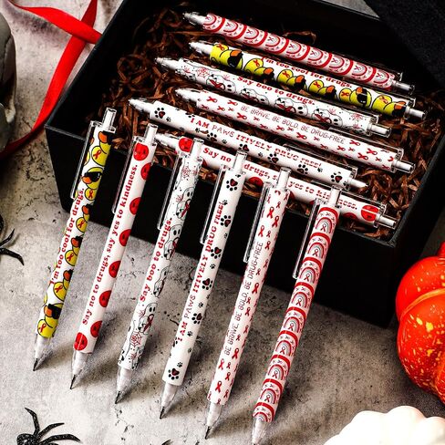 210 Pcs Red Ribbon Say No to Drugs Awareness Pencils 0.7mm Mechanical Pencils Drug-free Red Ribbon Week Prevention Event Business Charity Party Favor for Teen School Class Student in Saudi Arabia
