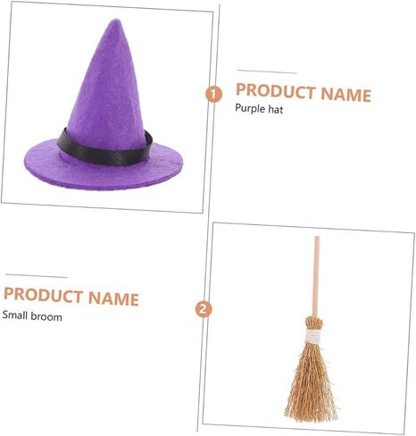 Halloween Witch Hat Mini Wizard Hat Miniature Witch Hat Dollhouse Broom Small Wizard Hat Witch Hat Cake in Saudi Arabia