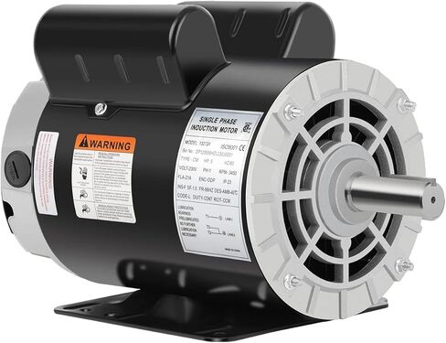 محرك ضاغط هواء SPL 2 HP، محرك كهربائي 3450 دورة في الدقيقة، 115/230 فولت 15/7.5 أمبير مرحلة واحدة، 56 إطارًا 5/8 بوصة، دوران CCW للخدمة التجارية، طول العمود 1.88 بوصة لضواغط الهواء in Kuwait