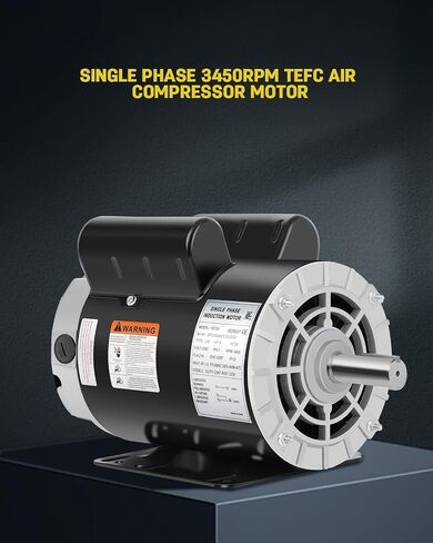 محرك ضاغط هواء SPL 2 HP، محرك كهربائي 3450 دورة في الدقيقة، 115/230 فولت 15/7.5 أمبير مرحلة واحدة، 56 إطارًا 5/8 بوصة، دوران CCW للخدمة التجارية، طول العمود 1.88 بوصة لضواغط الهواء in Kuwait