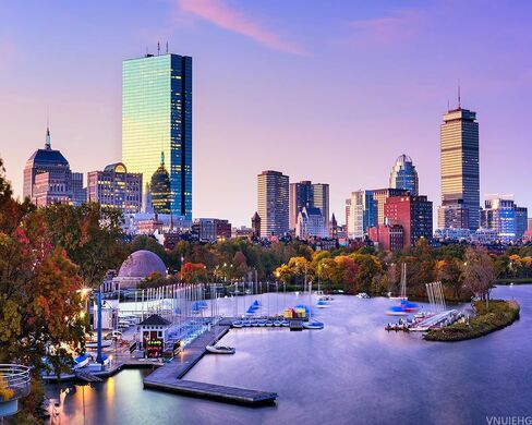 VnuieHg DIY Paint by Numbers Boston Massachusetts Skyline Canvas Painting with Acrylic Paint Paintbrush for البالغين للمبتدئين الهدية الفنية 16 "× 20" in Saudi Arabia