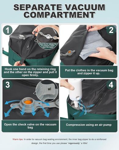 vgcub صغير الفراغ على ظهر الظهر مع المضخة الكهربائية vacpack تخزين التخزين ضغط الكمبيوتر المحمول العمل الأعمال الكلية المقاومة للماء. in Kuwait