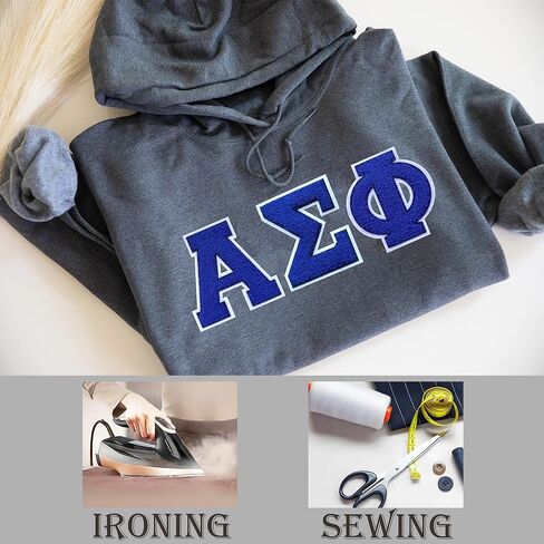 4.5 "الحديد على بقع الحرف اليوناني الأزرق تشنيل الحروف اليونانية من نادي نادي اليونانية بقع نسائية للملابس/سترة/اسكواش/حقيبة (زرقاء ، سيجما) in Kuwait