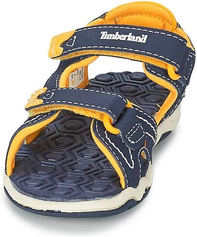 صندل Adventure Seeker للجنسين من Timberland بحزامين، كحلي مع أغلبية صفراء، صناعي بدون جلد، 12M in Saudi Arabia