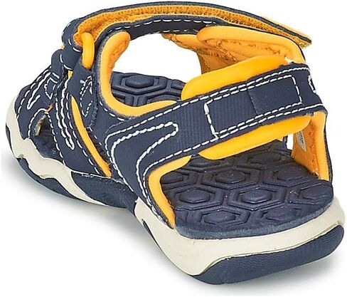 صندل Adventure Seeker للجنسين من Timberland بحزامين، كحلي مع أغلبية صفراء، صناعي بدون جلد، 12M in Saudi Arabia