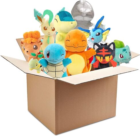 Pokemon Fire Type 8 "Plush Mystery Blind Box 3 -Pack - احصل على ثلاثة بوكيمون مرخصة رسميًا 8 بوصة - شخصيات حيوانية محشوة بأصالة - هدية للأطفال ، الأولاد ، الفتيات - 2+ in Kuwait