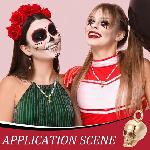 UNICRAFTALE Skull Charm 304 Stainless Steel Pendants Skull Head Charms Skeleton Head Charm Vintage Halloween Charms Retro Metal Charms for Jewelry Making in Saudi Arabia