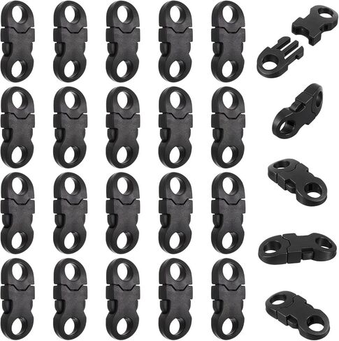 25 Pack Mini Safety Breakaway Buckles Plastic Buckle Clips 6mm Side Release Plastic Buckle Paracord Bracelet Buckles for Paracord Bracelet Clasp Anklet Braided Necklace Cameras Strap DIY Crafts in Saudi Arabia