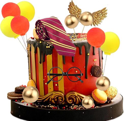 Wizard Cake Decorations, Wizard Cake Topper, Cupcake Decorations with Mini Balls, Magical School Birthday Cake Topper for Kids Boys Girls Friends Birthday Party Supplies in Saudi Arabia