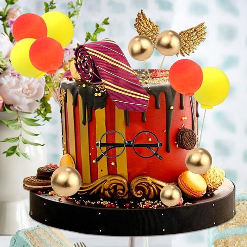 Wizard Cake Decorations, Wizard Cake Topper, Cupcake Decorations with Mini Balls, Magical School Birthday Cake Topper for Kids Boys Girls Friends Birthday Party Supplies in Saudi Arabia