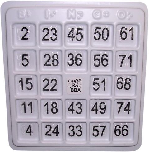 لعبة Brailled Bingo Game Poard و Chips for the Blind and Sighted ، for Home ، الحفلات ، والبالغين ، وكبار السن ، والمراهقين والهدايا - من قبل أعمى في الاعتبار ، The Braille Superstore in Kuwait