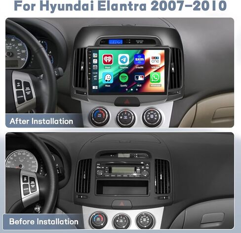 2GB + 64GB لشركة Hyundai Elantra 20072008 2009 2010 ستيريو سيارة أندرويد مع Carplay Android Auto 9 بوصة تعمل باللمس أندرويد راديو دعم GPS WiFi SWC RCA USB كاميرا خلفية in Kuwait
