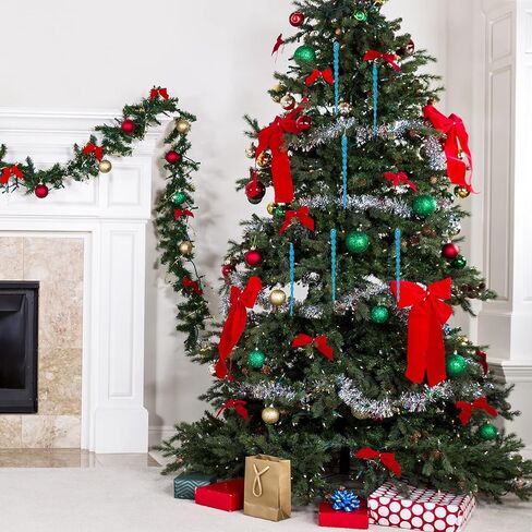 AMS Sparkling Glitter Plastic Icicle Ornaments 30 PCS Twisted Icicles Decoration Christmas Tree and Holiday Xmas Party Hanging (5.1'', Multi Color) in Kuwait