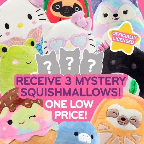 Squishmallows Mystery 8-Inch 2-Squish 2025 Value Pack - Get Two Small Official Jazwares Plush for Less - Collectible Soft & Squishy Stuffed Animal Toy - Gift Set for Kids, Girls & Boys in Saudi Arabia