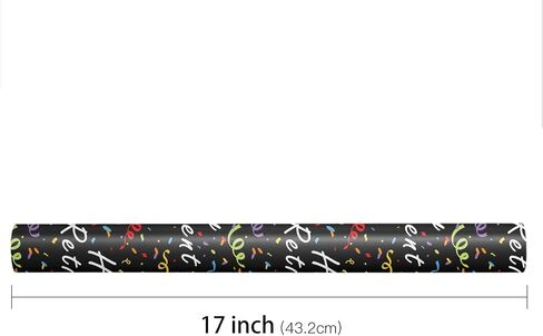 LeZakaa Retired Wrapping Paper Roll, Colorful Star Retirement Gift Wrap for Celebration, Farewell Party, Office Goodbye, Mini Roll 17 Inches X 16.4 Feet in Saudi Arabia