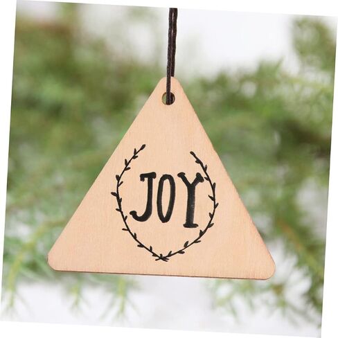 NUOBESTY 100pcs Perforated Triangular Wood Trim Wooden Cutouts en DIY Crafts DIY Crafts Accessories Pendant Ornaments Slice for Home Triangle Slices in Saudi Arabia