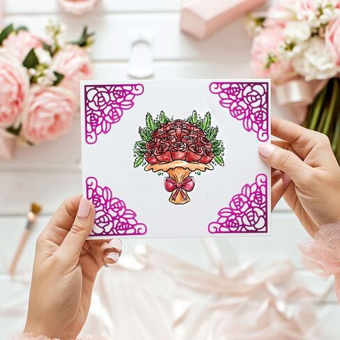UNICRAFTALE 17Pc 3D Flower Cutting Dies for Card Making Floral Theme Metal Die Cuts Wedding Flower Leaves Cutting Die for Scrapbooking Embossing Dies Stencil for Paper Album Decoration Card in Saudi Arabia