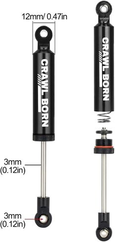 4pcs RC Shock Absorber Damper Internal Spring Built-in Spring for 1/10 RC Crawler Car Axial SCX10 I II III 90046 D90 RBX10 Wraith TRX4 MST Redcat Upgrade Parts (Red,100mm) in Saudi Arabia