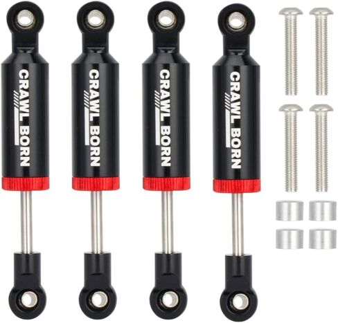 4pcs RC Shock Absorber Damper Internal Spring Built-in Spring for 1/10 RC Crawler Car Axial SCX10 I II III 90046 D90 RBX10 Wraith TRX4 MST Redcat Upgrade Parts (Red,100mm) in Saudi Arabia