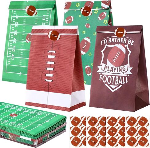 Marspark 24 Pack Football Party Gift Calcs Candy Treat Snack Goodie Bags Sports Sports Mort in Kuwait